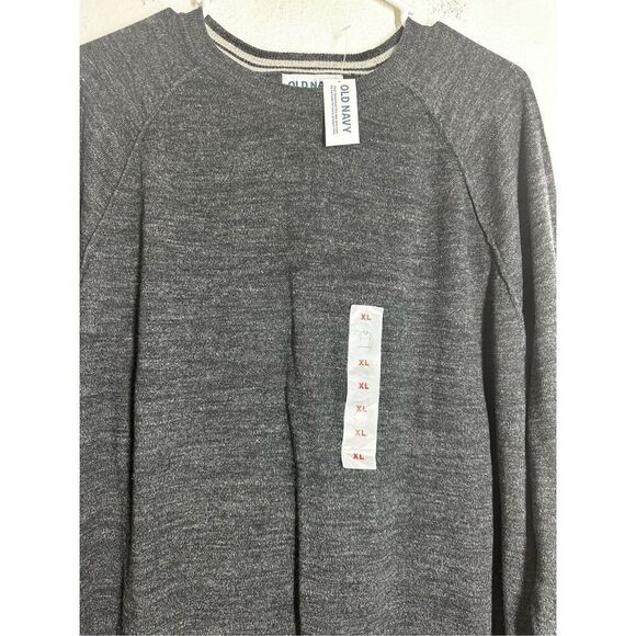 NWT Old Navy Men’s Sweater Crewneck Dark Gray Cotton Blend Size XL - Picture 2 of 6
